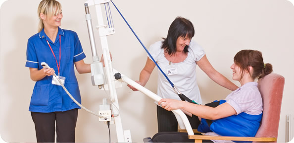 Staff training with care equipment